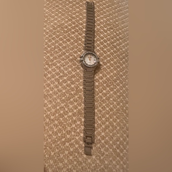 Neiman Marcus Round Round Case with Mother of Pearl Dial and Roman Numerals - Picture 2 of 5